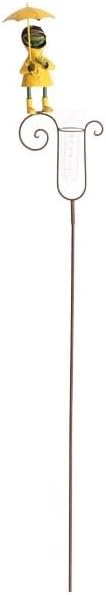 Generisch Regenmesser Frosch Handarbeit 157,5cm Metall Garten Dekoration
