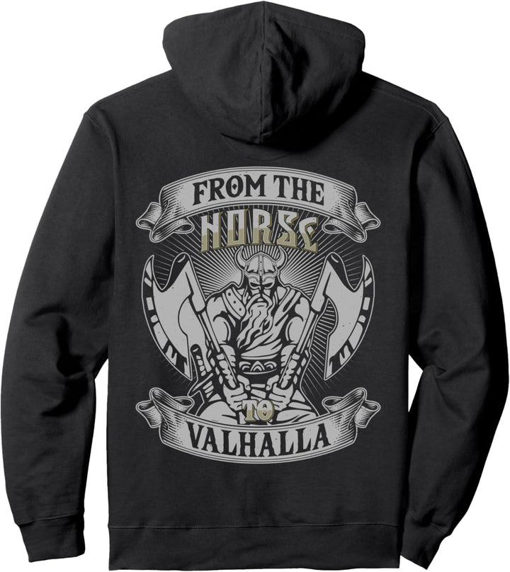 Wikinger Kleidung "From The Norse To Valhalla" RÜCKENDRUCK Pullover Hoodie