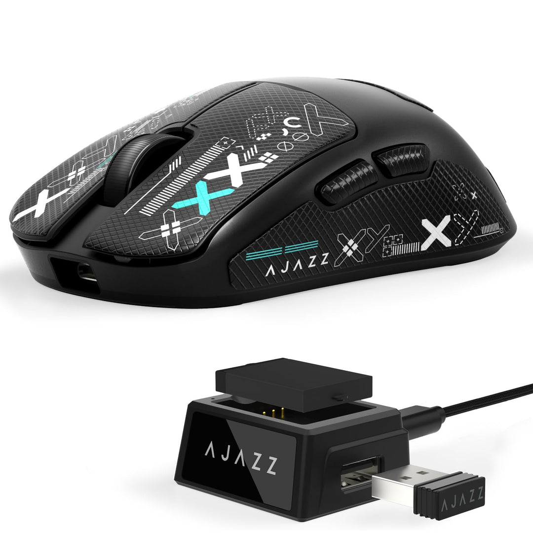 Free wolf X AJAZZ AJ159 V2 Kabellose Gaming-Maus, Hot-Swap-Akku, 3-Mode (2,4G/BT/Kabelgebunden), PAW