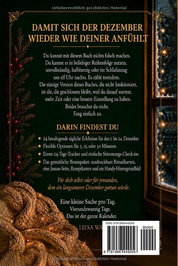 Gemütlicher Adventskalender: 24 Tage voller Achtsamkeit, herzlicher Rituale und Wohlfühlmomente für