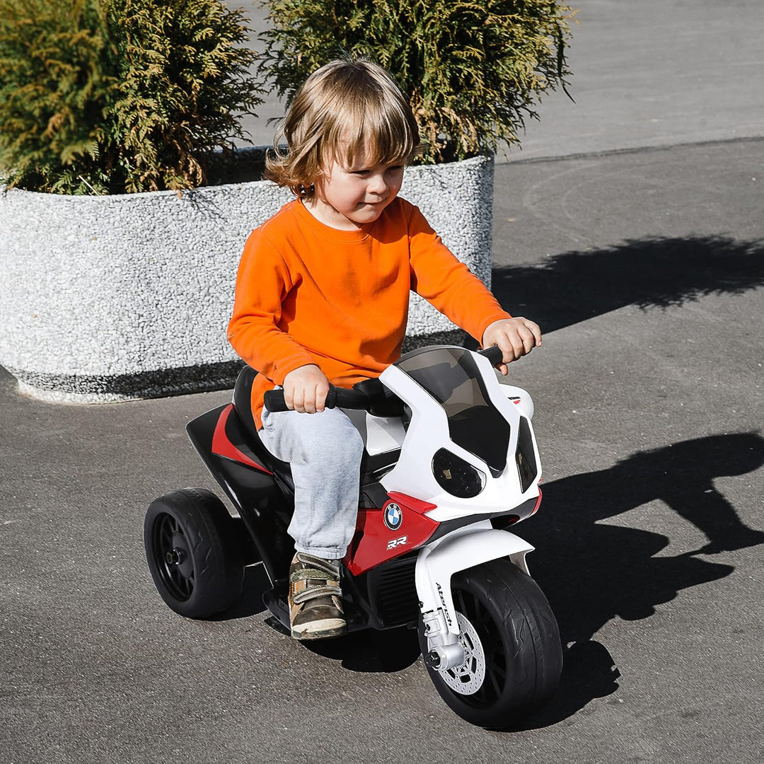 HOMCOM Elektro Kindermotorrad Kinderfahrzeug Elektro-Dreirad mit Akku Rot PP + Stahl 66 x 37 x 44 cm