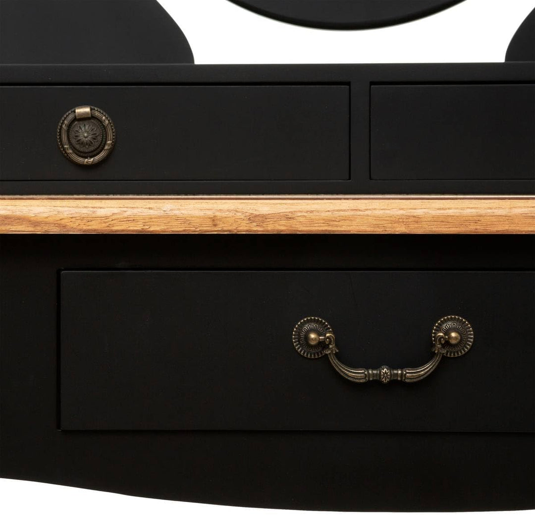 Schminktisch Chrysa schwarz - Schwarz - Atmosphera créateur d'intérieur cm Schwarz, cm Schwarz