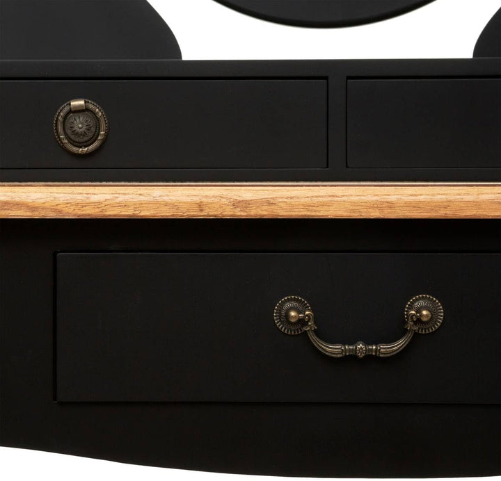Schminktisch Chrysa schwarz - Schwarz - Atmosphera créateur d'intérieur cm Schwarz, cm Schwarz