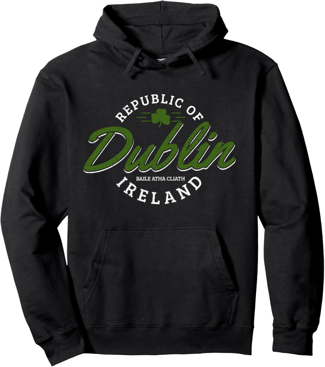 Dublin Irland Kleeblatt St. Patricks Day Green Souvenir Pullover Hoodie