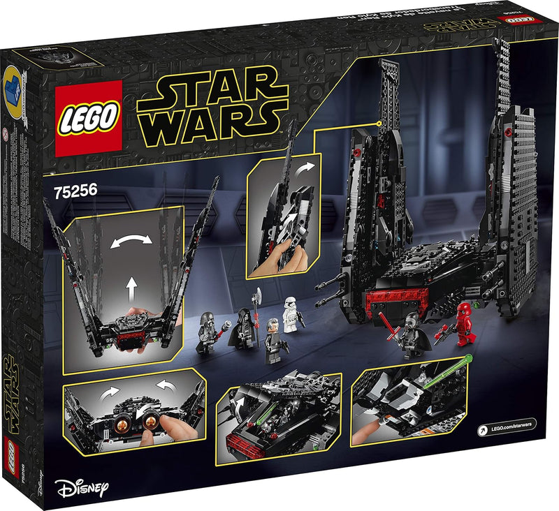 LEGO 75256 Star Wars Kylo Rens Shuttle, Raumschiff-Bauset mit 2 Spring Shootern, Der Aufstieg Skywal