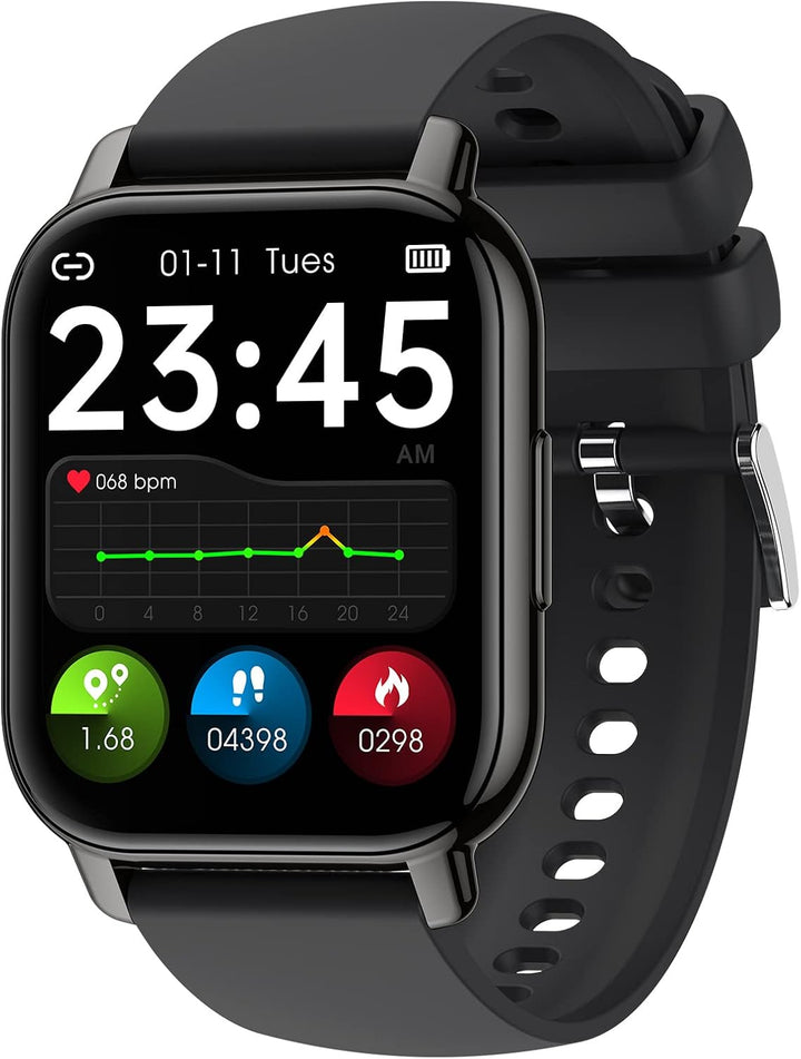 SUPBRO Smartwatch 1.85" Armbanduhr mit personalisiertem Bildschirm Bluetooth Anruf Musiksteuerung, H