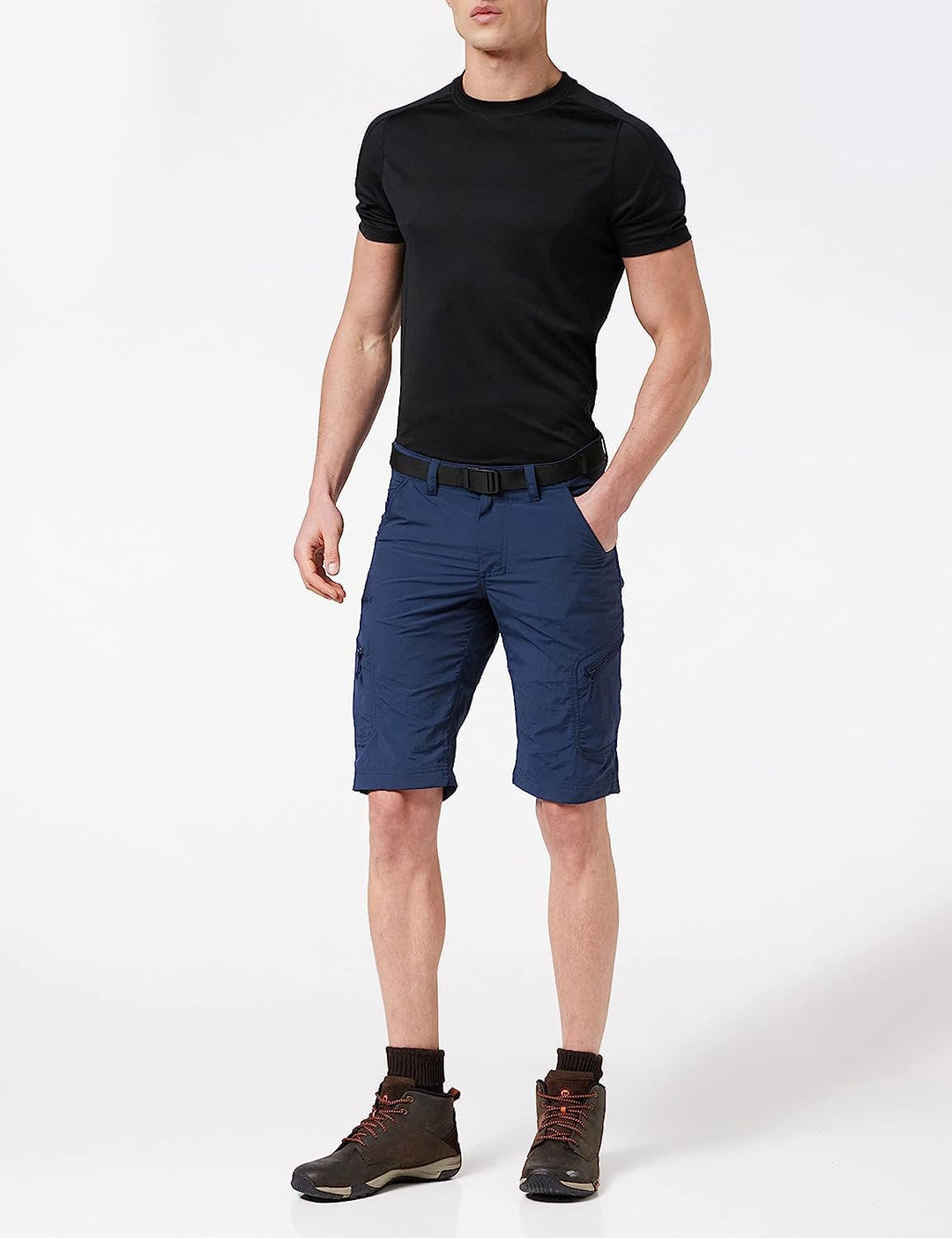 Schöffel Herren Shorts Silvaplana2, vielseitige Wanderhose mit separatem Gürtel, Outdoor Hose mit pr