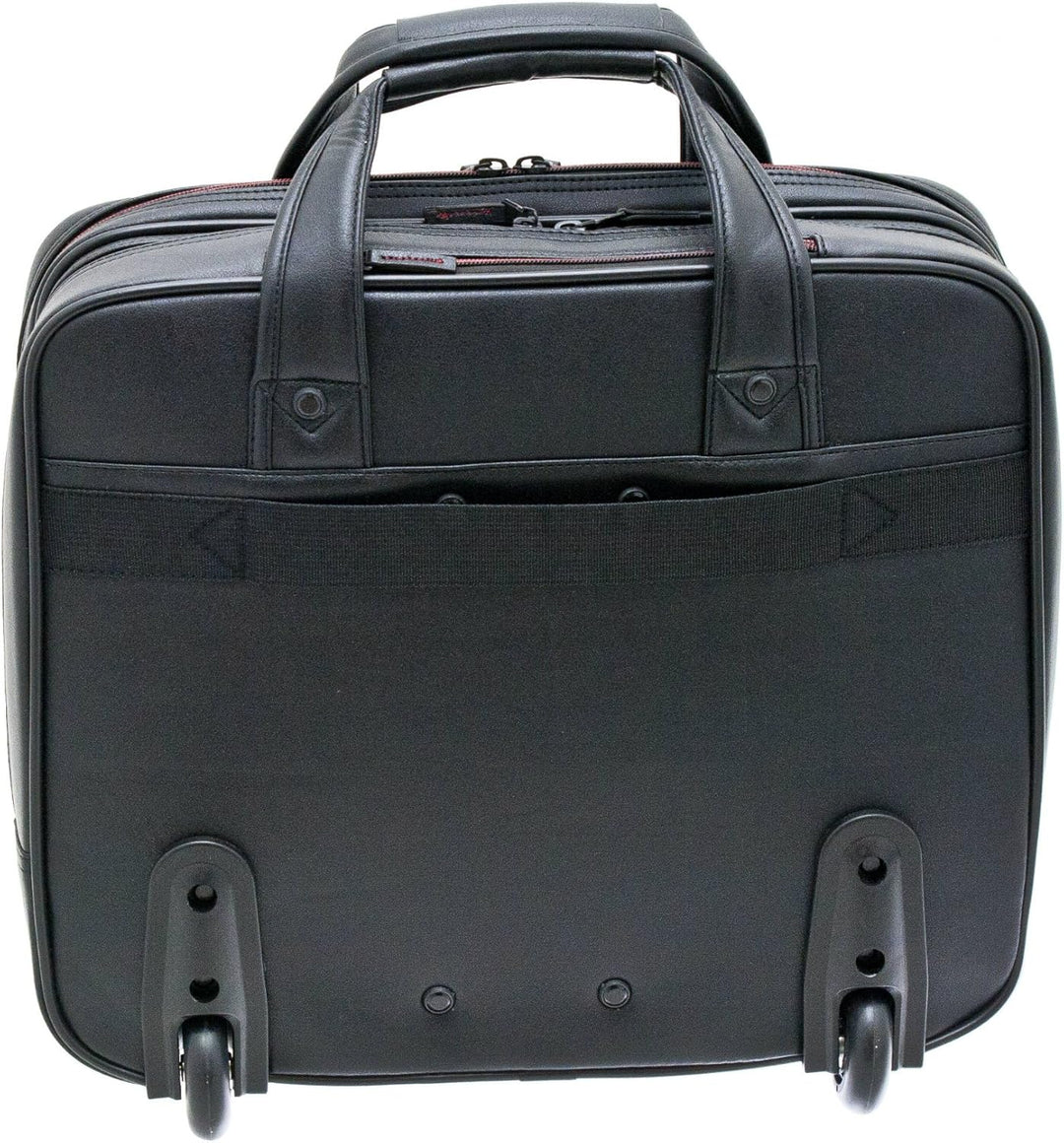 Pilotenkoffer Trolley Aktenkoffer Laptop Akten Tasche 41 cm Schwarz