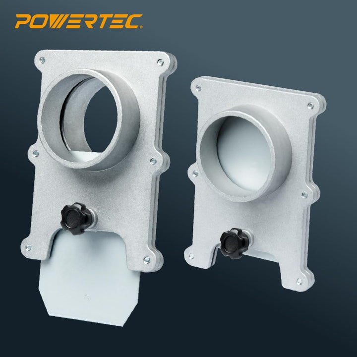 POWERTEC 70134-P2 5,4 cm Aluminium-Strahlgitter für Vakuum-/Staubsammler, 2 Stück, Alaun 6,3 cm, 2 S