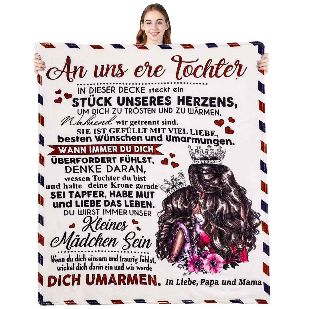 KEMEILA Personalisierte Weiche Decke Für Meine Tochter - Superweiche Flanelldecke Reisedecke Geschen