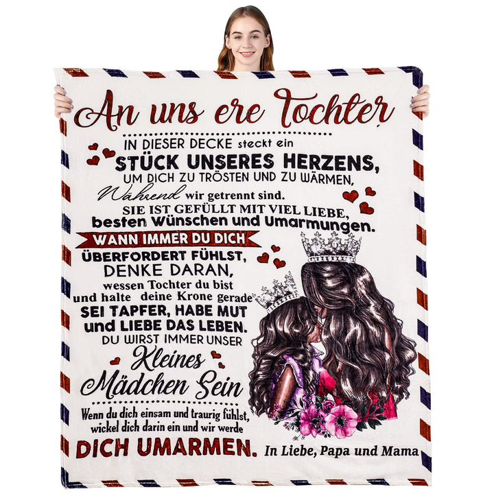 KEMEILA Personalisierte Weiche Decke Für Meine Tochter - Superweiche Flanelldecke Reisedecke Geschen