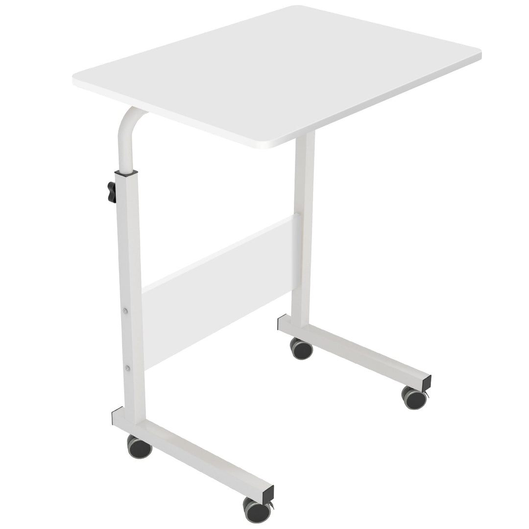 soges Laptoptisch Beistelltisch mit Rollen,höhenverstellbarer PC Tisch Notebook Sofatisch Laptopstän
