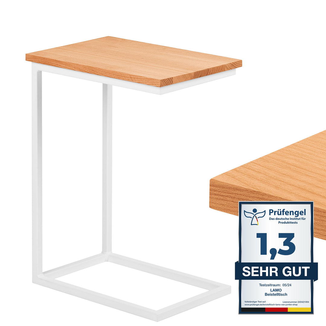 LAMO Manufaktur Beistelltisch | Laptoptisch | Sofatisch | mobiler Kaffeetisch | Nachttisch | 45x30x6