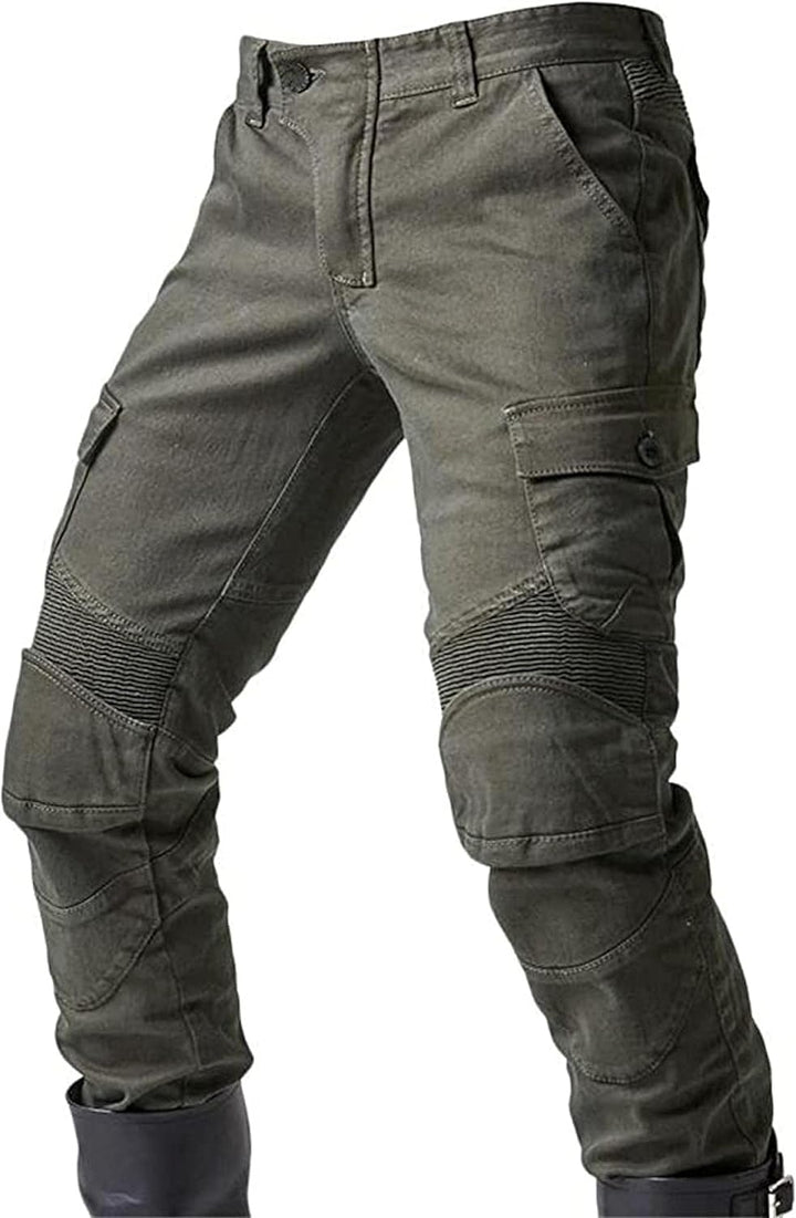 Motorradhose,Schutzhose,Herren,Motorradjeans,aus atmungsaktivem, verschleissfestem,mit 2 Paar Protek