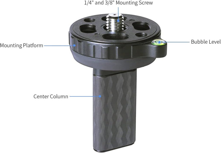 SIRUI ST-Z Kurze Mittelsäule, Kohlefaser-Säule für ST-Stative, Unterwinkelfotografie, Passend für SI