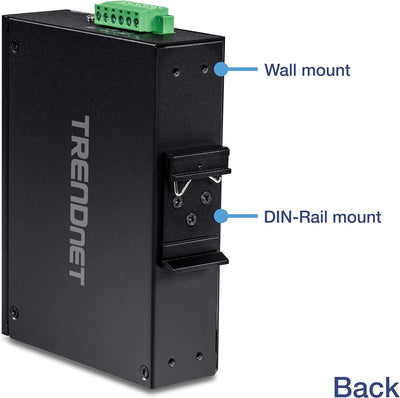 TRENDnet TI-E80 Industrieller nicht verwalteter 8-Port-Fast-Ethernet-DIN-Rail-Switch, 8-fache Fast-E