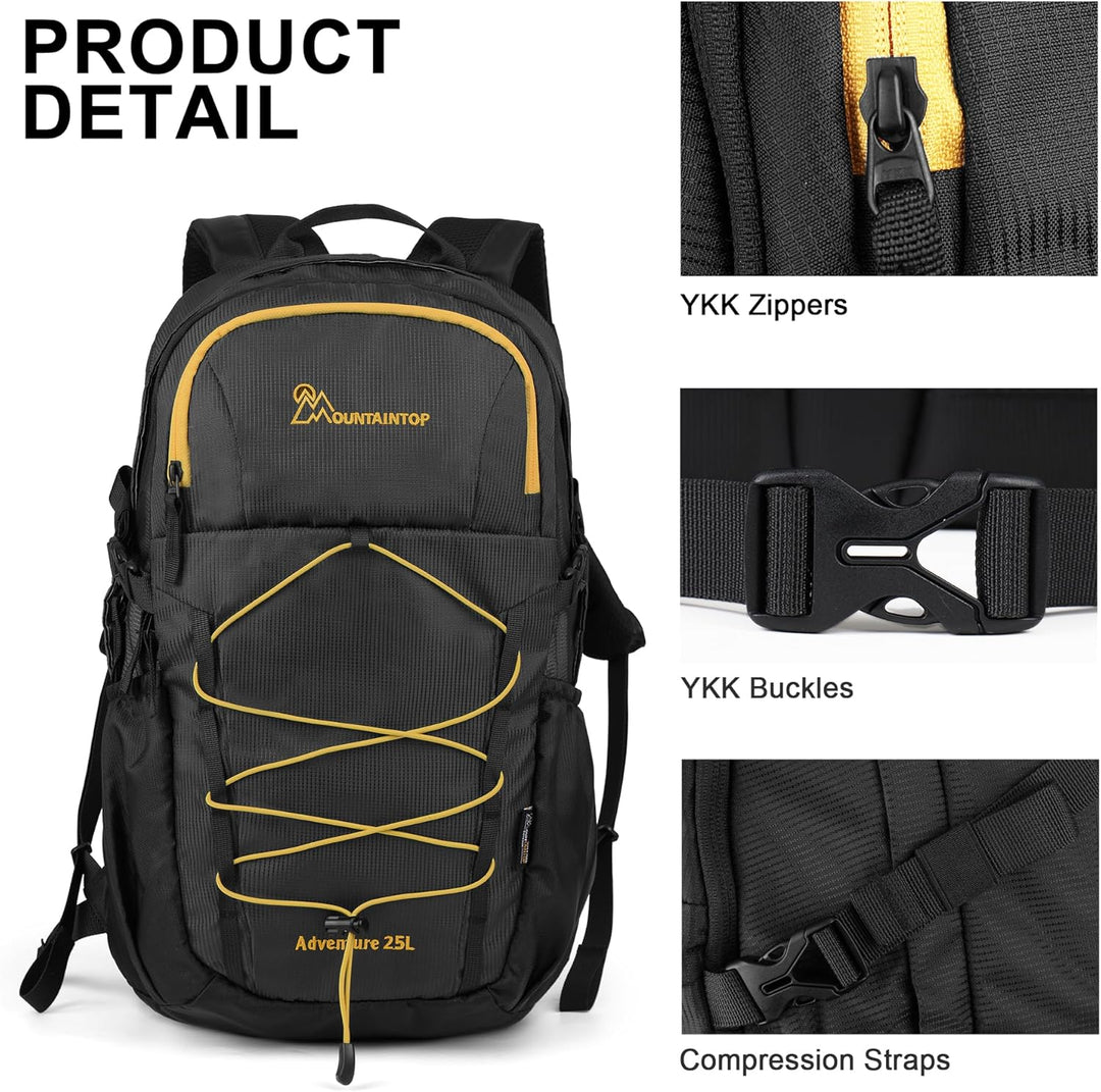 Mountaintop 25L/30L Wanderrucksack Daypack Damen Herren für Tageswanderungen, Outdoor, Radtouren 25L