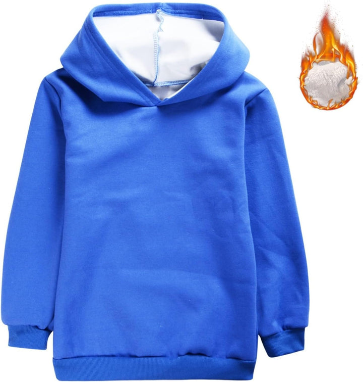 Generisch und Winter und Mädchen Farbe Hoodie für 3Y bis 16Y Winter Pullover Baby Mädchen Blau 7-8 J