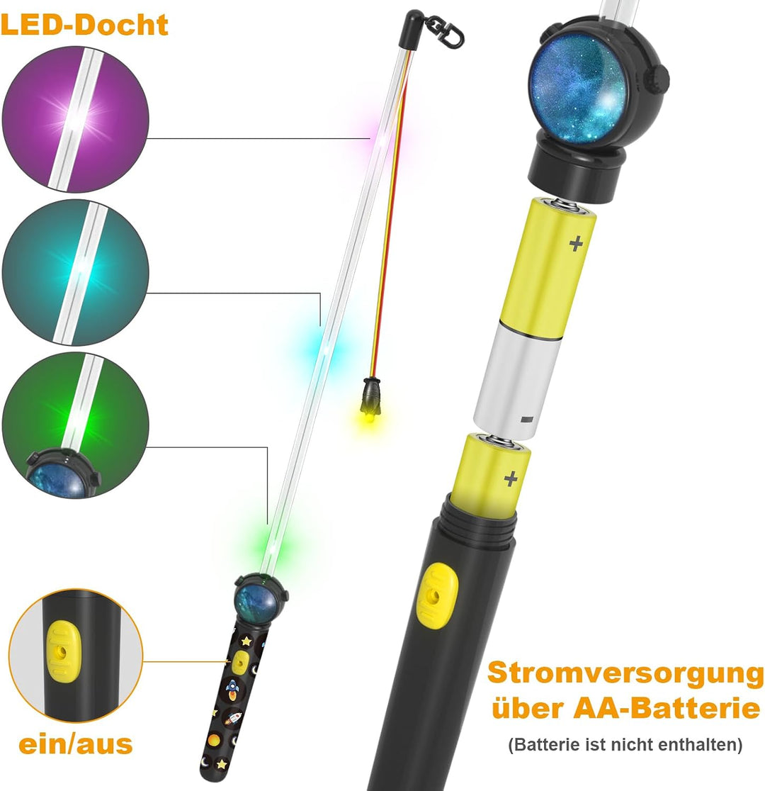 REDTRON 4er LED Laternenstab Elektrisch 50cm für St Martin,Sankt Martin Laterne Kinder Elektrischer