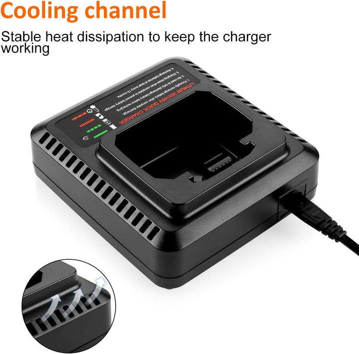 Energup 36V Ersatzladegerät für Black und Decker Ladegerät 36V LCS36 LCS40 Kompatibel mit Black Deck