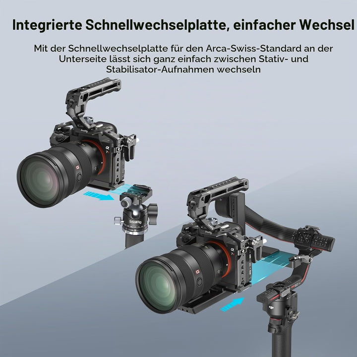 SMALLRIG A7 III / A7R III Kamerakäfig für Sony Alpha 7 III/Alpha 7R III, Aluminiumlegierung mit Schn