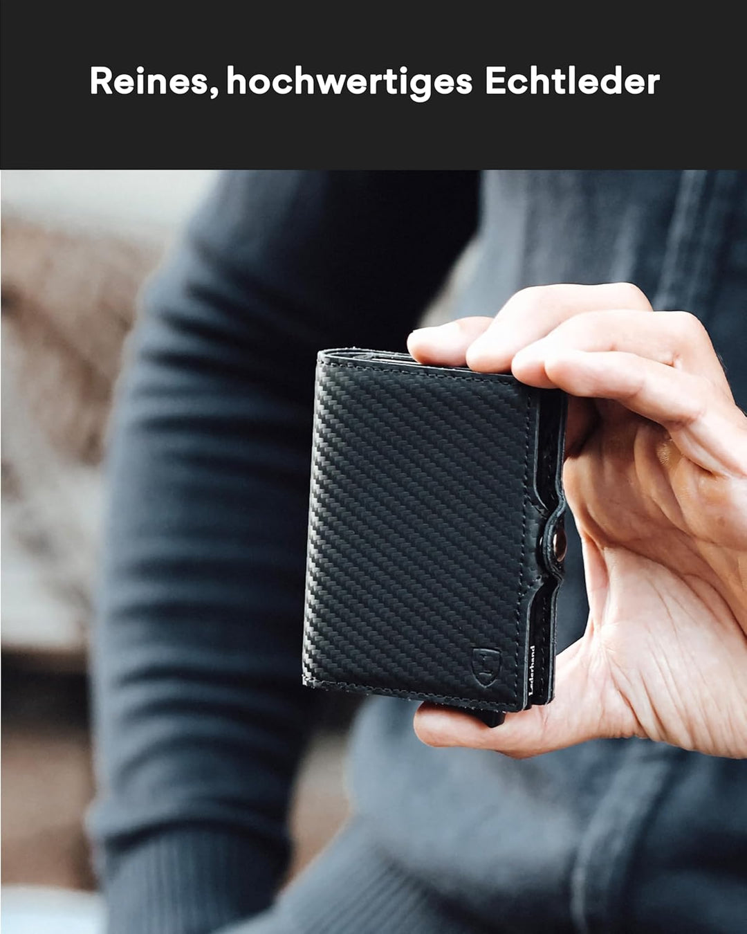 Lederhand Swipe Classic – Premium Echtleder Geldbörse handgemacht für Herren und Damen Portemonnaie
