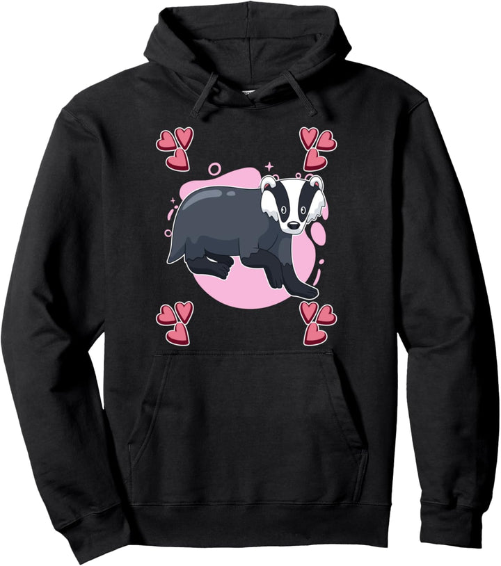 Damen Dachs Zeichnung Mädchen Dachs Pullover Hoodie