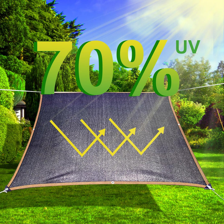 Schattierungsnetz Schattennetz für Gewächshaus/Garten 2x5m, 90% Rechteckig Sonnensegel Mit öSen für
