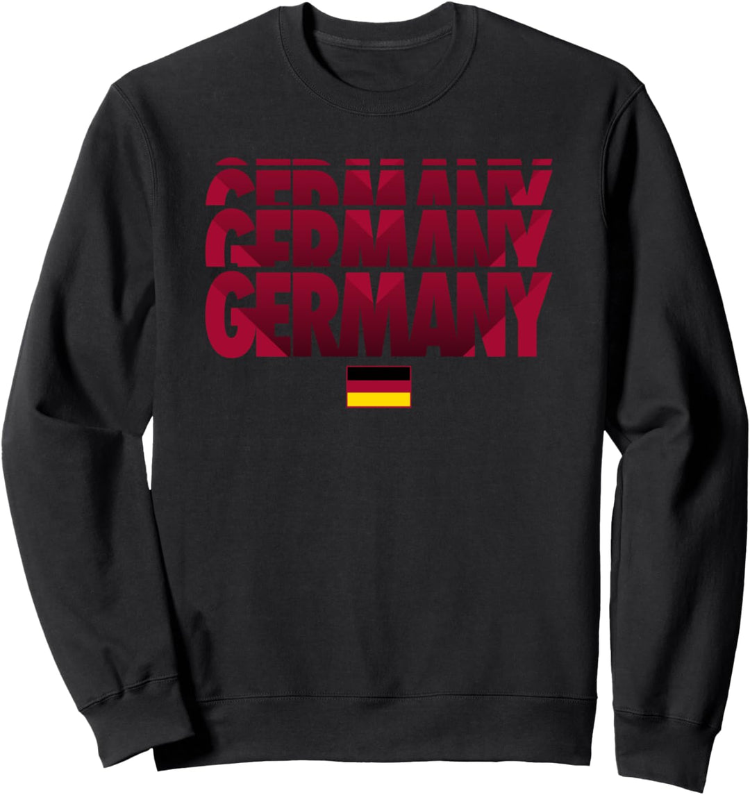 Trendy Germany Stack Bold Text With Flag Sweatshirt