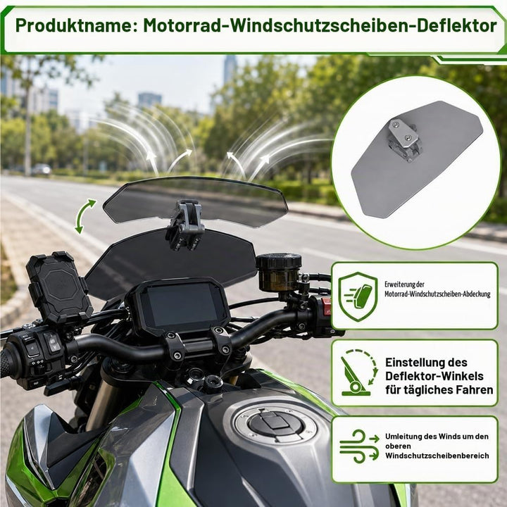 Riloer Verstellbarer Clip am Universal Motorcycle Windshield Vent Deflector (klar transparent) Trans