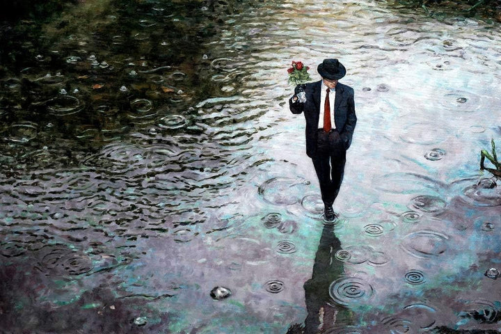 VON LILIENFELD Regenschirm Auf-Automatik Windfest Damen Herren Stabil Kunst Theo Michael: Romance