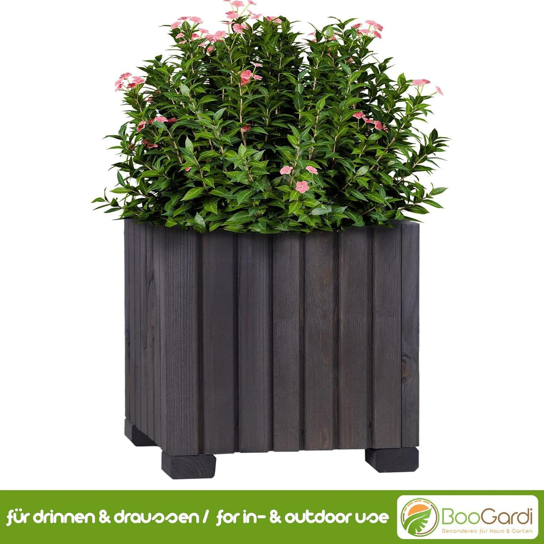 BooGardi Blumenkasten mit Einsatz · Anthrazit 25cm x 25cm x 25cm · 4 Farben 3 Grössen · Pflanzgefäss