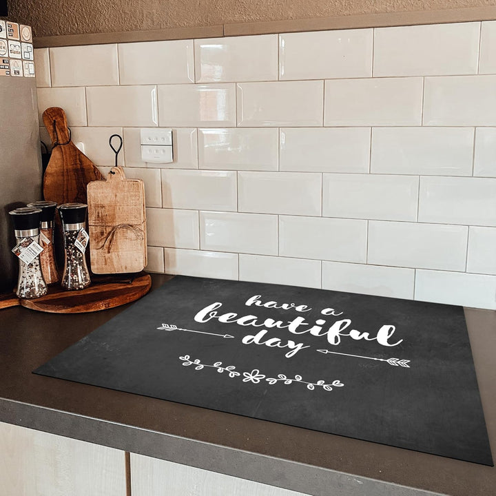 KitchenYeah© Herdabdeckplatte Einteilig Küche Herdabdeckung Induktionsfeld Ceranfeld Herdabdeckplatt