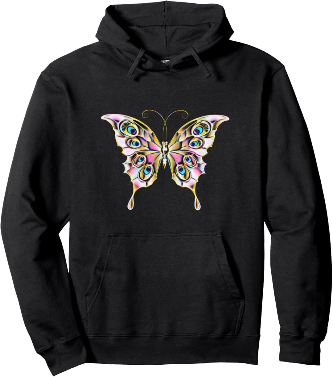 Schmetterling bunte Falter Motiv Insekten Schmetterlinge Pullover Hoodie