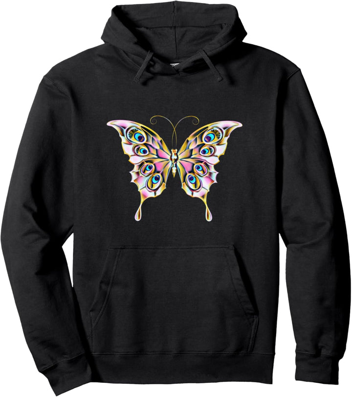 Schmetterling bunte Falter Motiv Insekten Schmetterlinge Pullover Hoodie