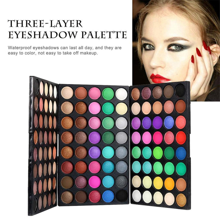 FantasyDay 120 Farben Hochpigmentierte Warme Natürliche Matt Schminke Lidschatten Palette Makeup Kit