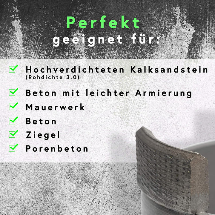 Bohrkrone 82mm für Steckdosen - Diamant Dosenbohrer 82mm Mauerwerk, Beton, Ziegel, KS Stein uvm | re