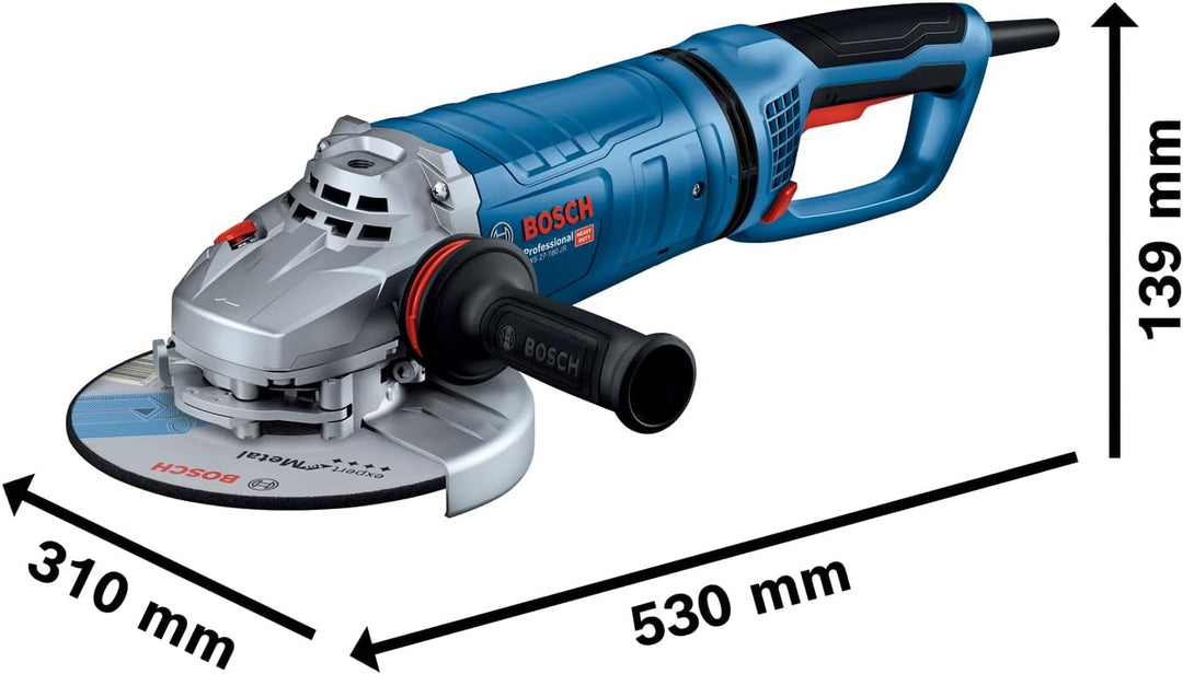 Bosch Professional Winkelschleifer GWS 27-180 JR (Leistung: 2.700 W, Scheiben-Ø: 180mm, mit KickBack