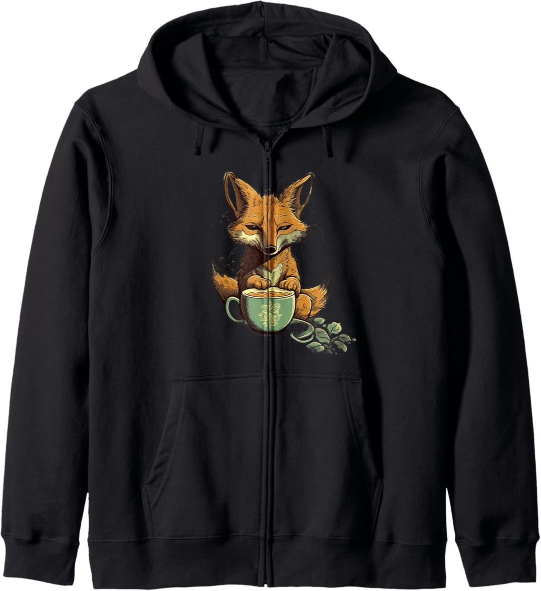 Fox Drinking Coffee Coffee Coffee Drinker Barista Foxes Lover Kapuzenjacke