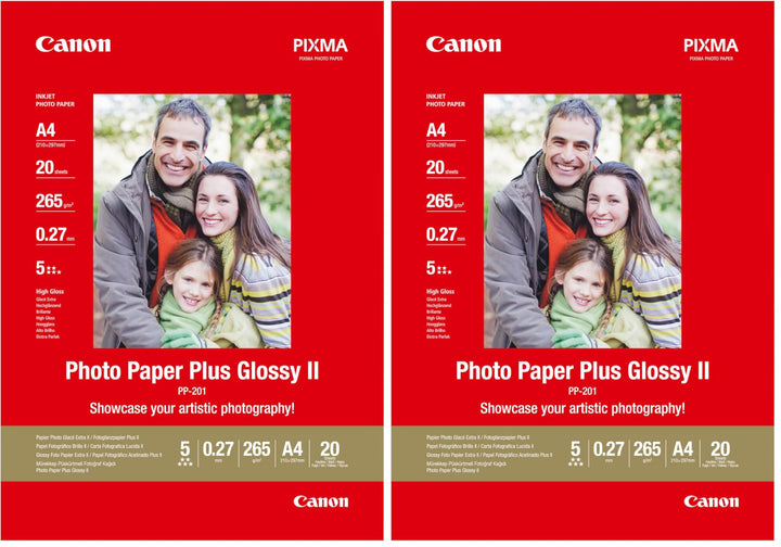 Canon Fotopapier PP-201 glänzend weiss - DIN A4 20 Blatt für Tintenstrahldrucker - PIXMA Drucker (26
