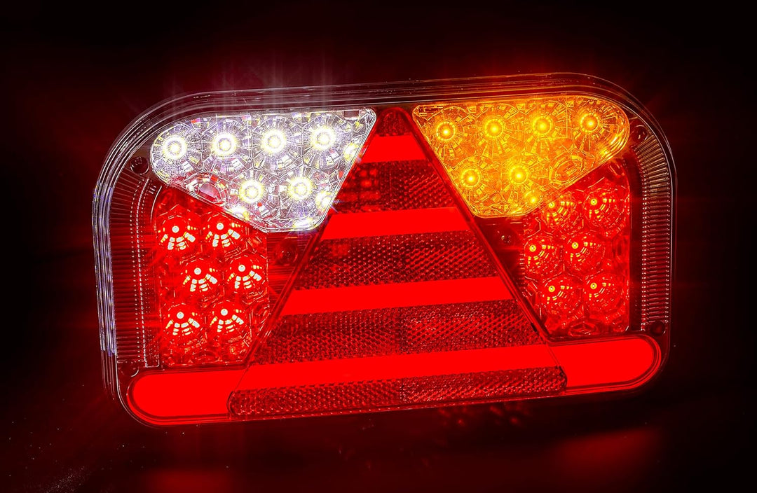 MelTruck® 2x LED Rückleuchte 6 Funktion mit 7 m 13-pol. Kabelbaum LKW PKW Anhänger Trailer