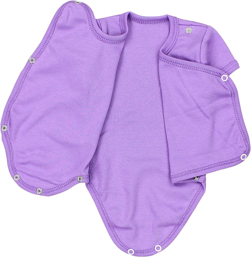 TupTam Baby Mädchen Kurzarm Wickelbody Baumwolle 5er Set 56 Lila Rosa Puderrosa Altrosa Mintgrün, 56