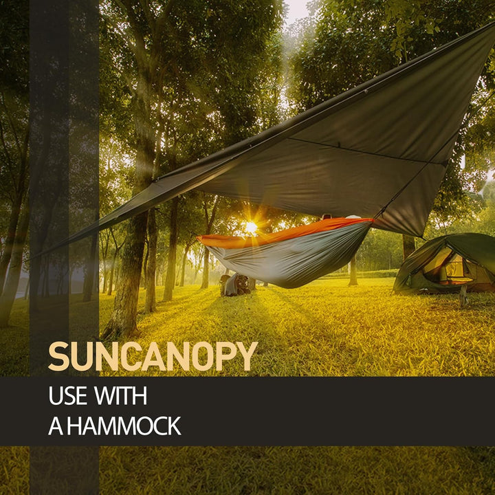 Tarp 3x4M Wasserdicht, Ultraleicht Camping Zeltplane, mit 15 Öse+6 Aluminiumstifte+8 Nylonseile, Ant