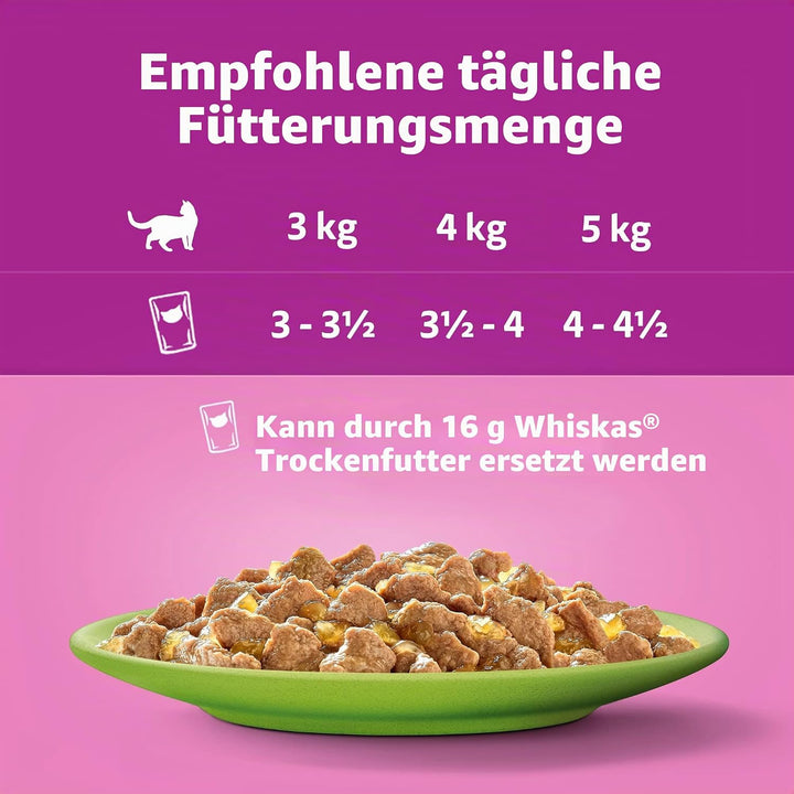 Whiskas Nassfutter für Katzen, Kollektion Country in Sosse, 13 x 4 x 85 g Whiskas Tasty Mix Country