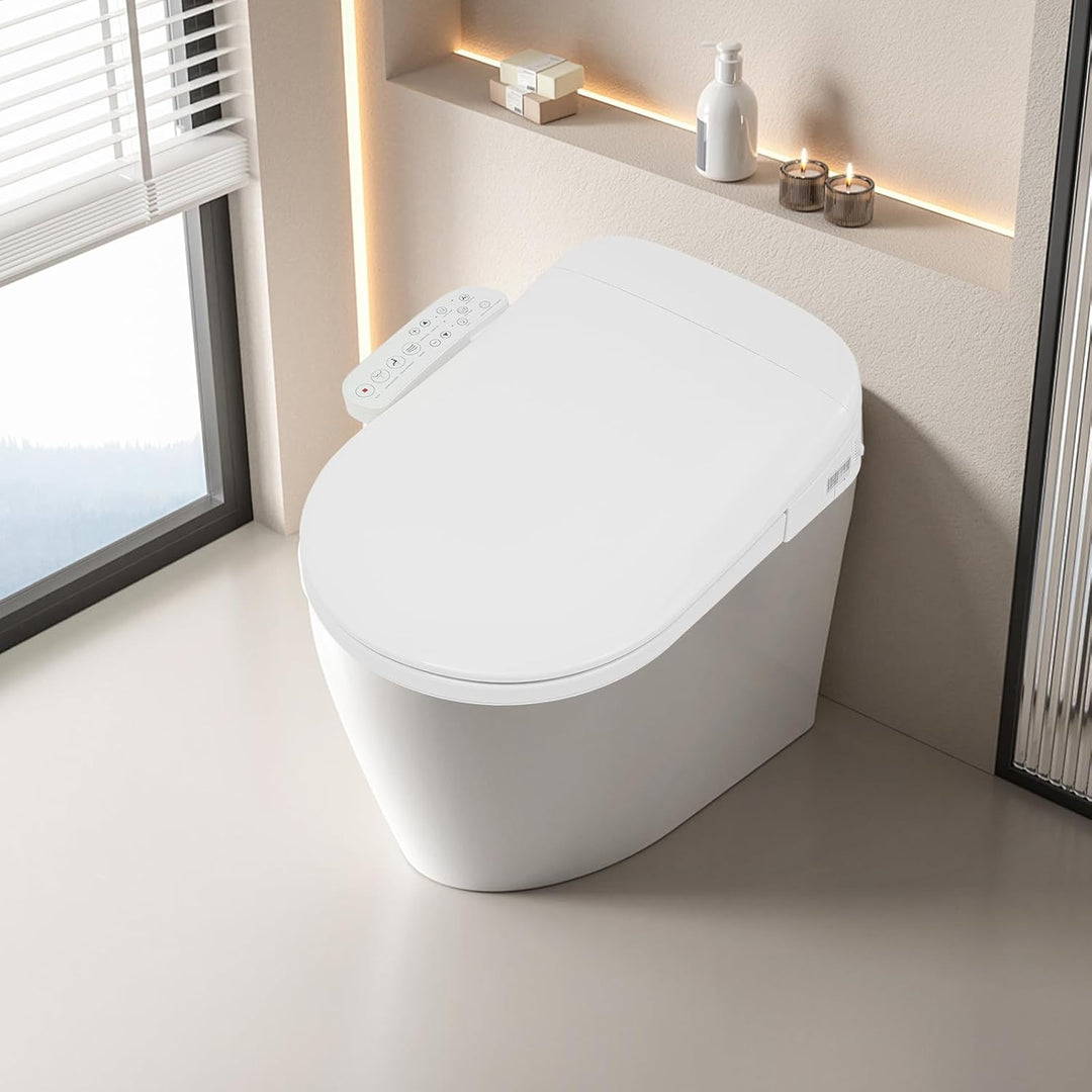 Bidet Toilettensitz 1030W Mit Warmlufttrockner Und Fernbedienung, Dusch WC Sitz Mit Sitzheizung Und