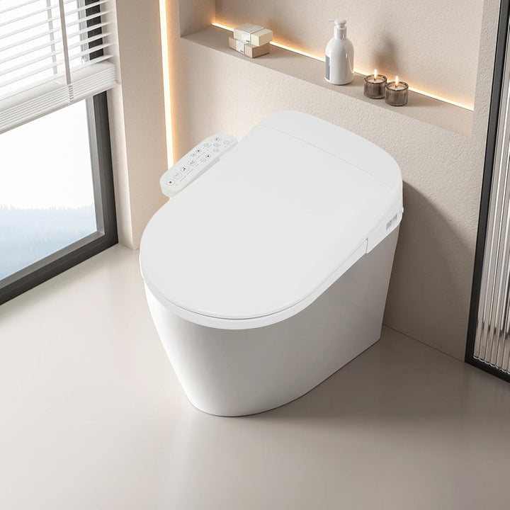 Bidet Toilettensitz 1030W Mit Warmlufttrockner Und Fernbedienung, Dusch WC Sitz Mit Sitzheizung Und