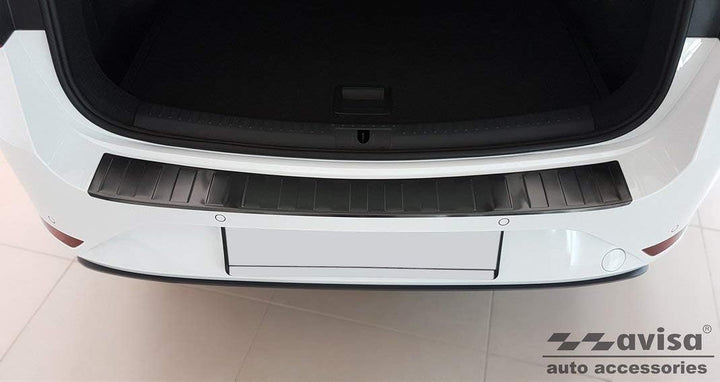 Avisa Schwarz Edelstahl Heckstossstangenschutz kompatibel mit Seat Leon Sportstourer inkl. FR / Cupr