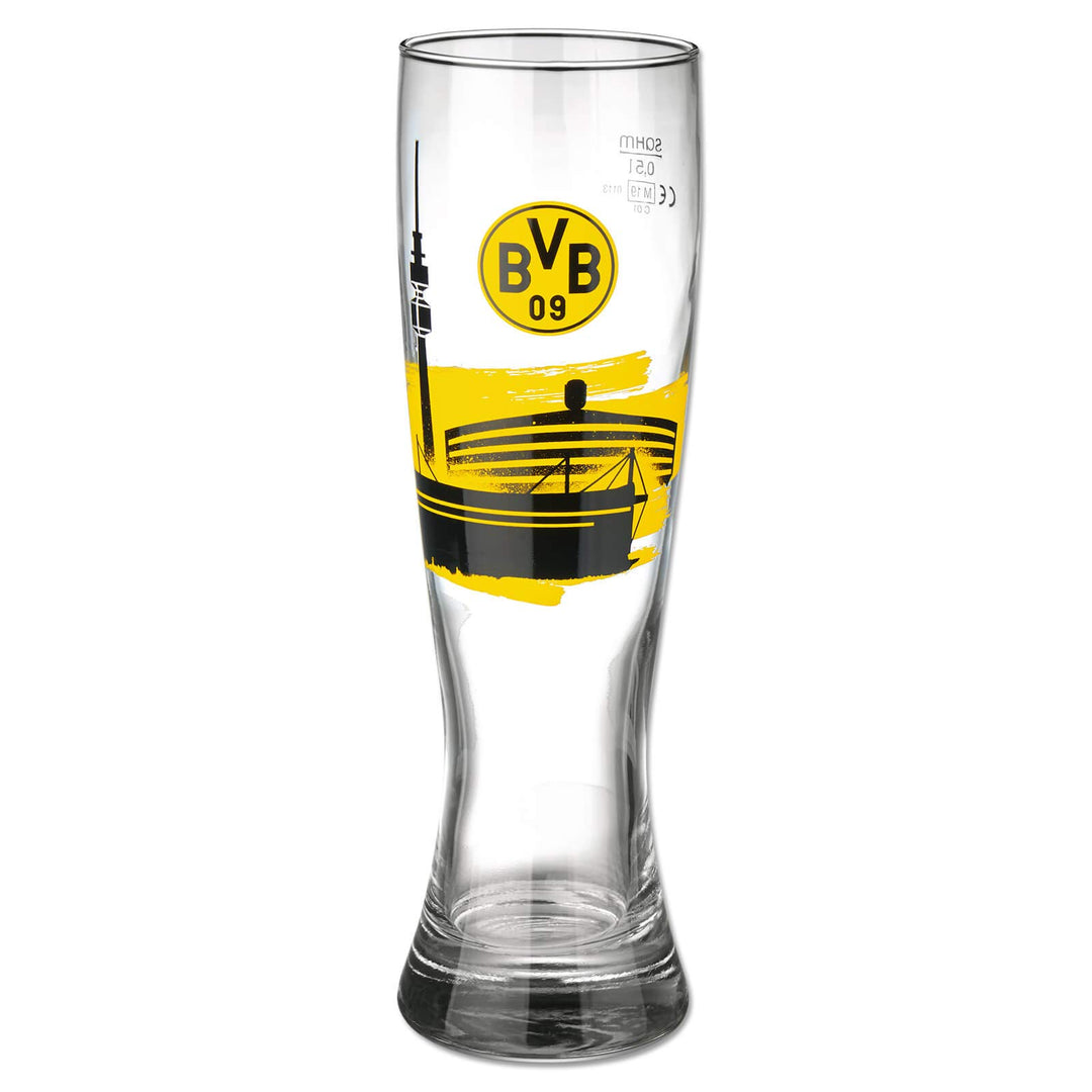 Borussia Dortmund BVB-Weizenglas, 0.5 liters, 1 Stück (1er Pack)