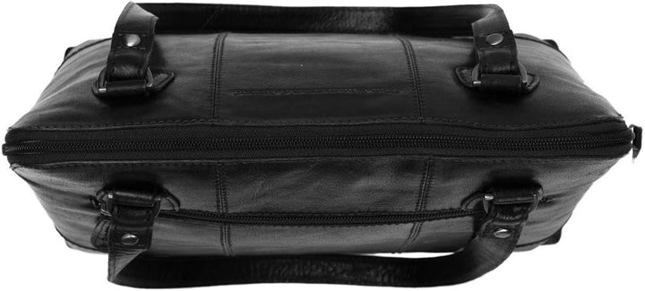 The Chesterfield Brand Antique Buff Elly Schultertasche Leder 30 cm Schwarz Einheitsgrösse, Schwarz