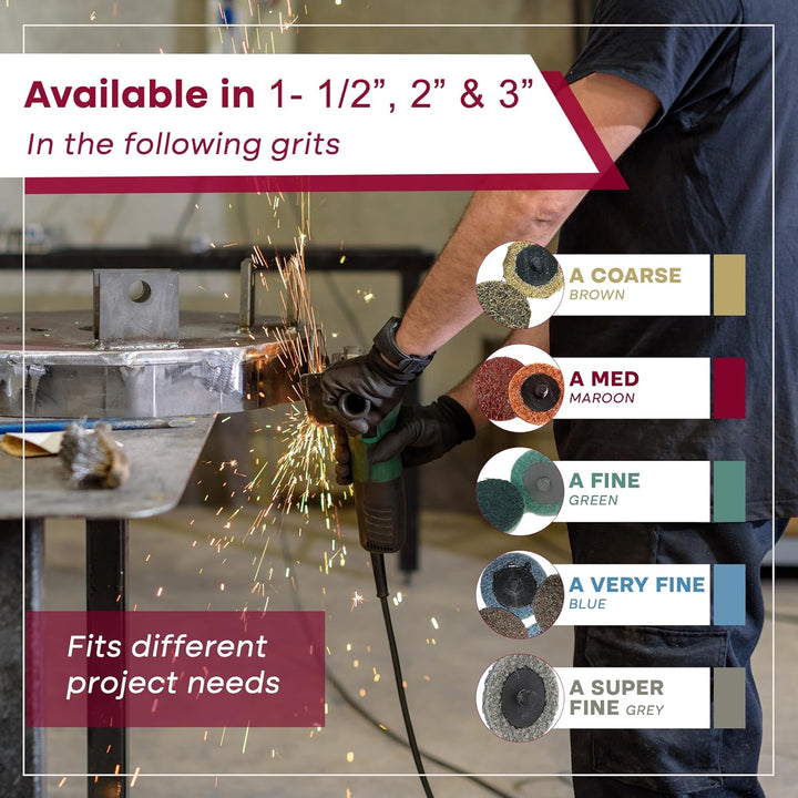 Sungold Abrasives 74904 Grobe, nicht gewebte Oberflächenpflege, R-Typ, Schnellwechselscheibe, 5 cm,